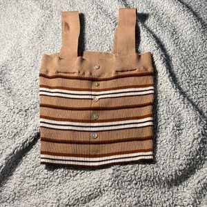 Lottie Miss boutique tank top | Cute striped tank with buttons| Open for offers
